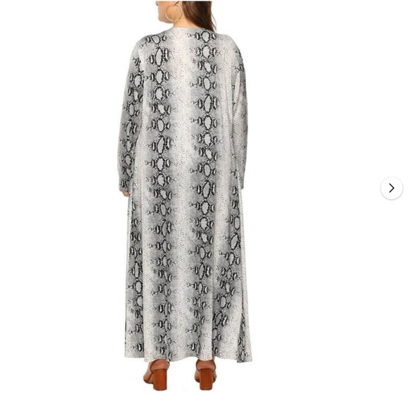 *Fashion Nova Snake Skin Duster Cardigan - Picture 3 of 6